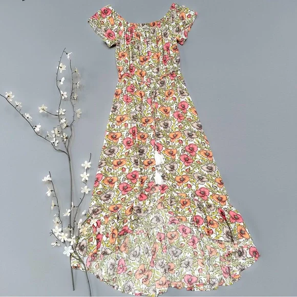 Anthropologie Abel the Label floral off shoulder midi maxi dress, S. - Picture 3 of 14